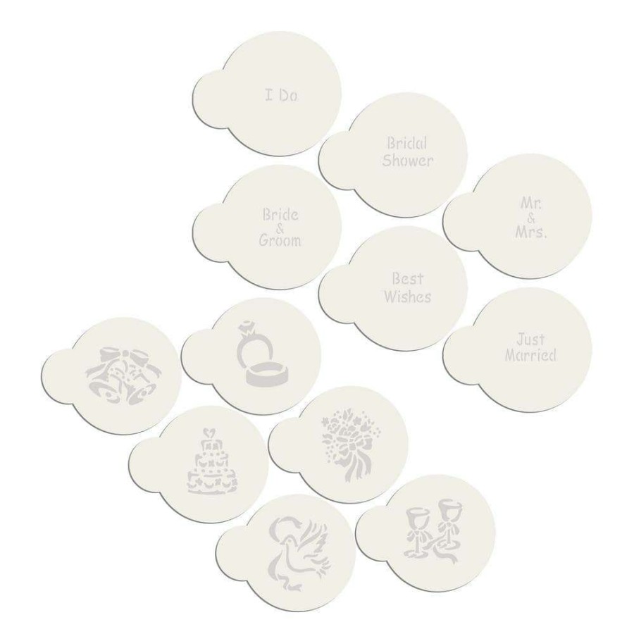 Baking Supplies * | Wedding Lettering Cookie Stencil Bundle (12 Patterns) By Designer Stencils