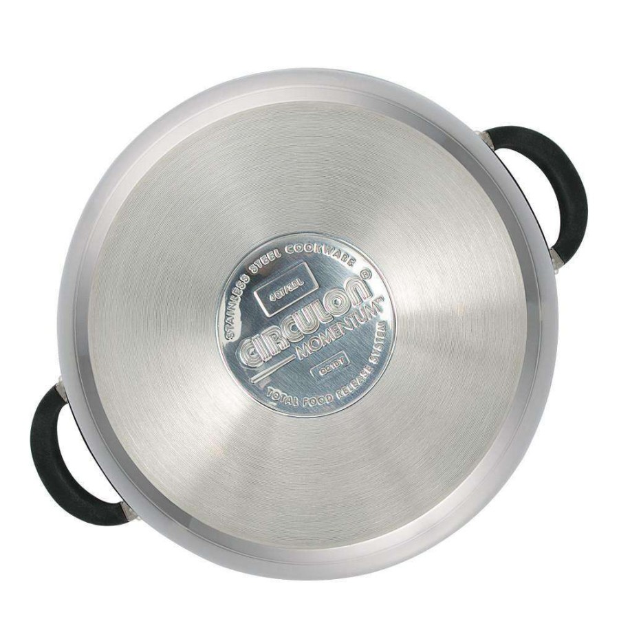 Casserole Dishes * | Momentum Stainless Steel Nonstick 4-Quart Covered Casserole With Locking Straining Lid By Circulon