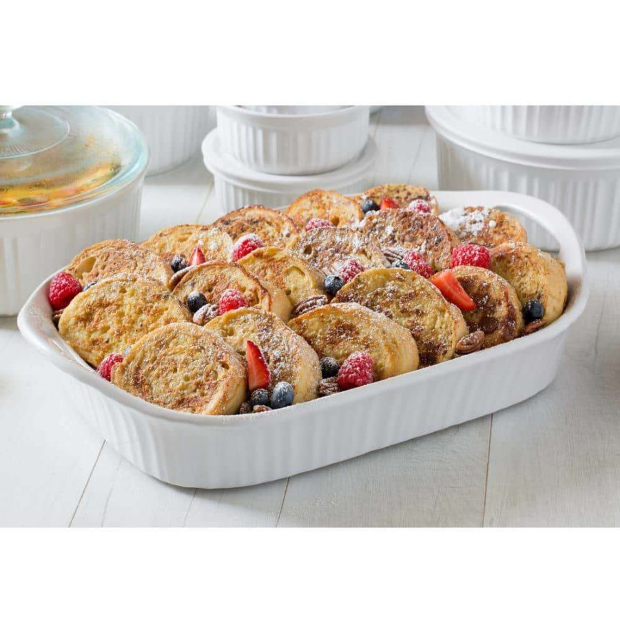 Casserole Dishes * | French White 3-Qt Ceramic Baker By Corningware