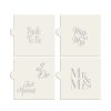 Baking Supplies * | Mr And Mrs, Bride To Be, Miss To Mrs, I Do, Just Married Lettering Cookie Stencil Bundle (5-Patterns Set) By Designer Stencils